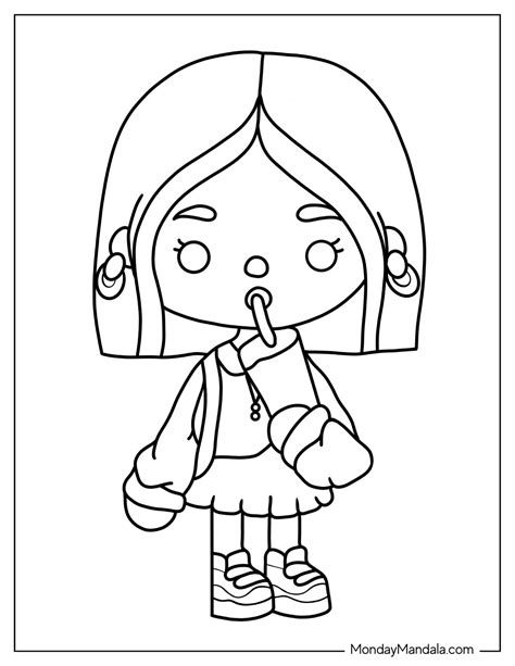 toca boca coloring pages|printable toca boca characters.